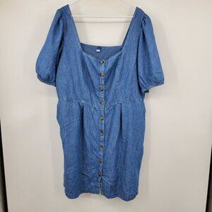 Old Navy Denim Blue Button-Down Mini Dress